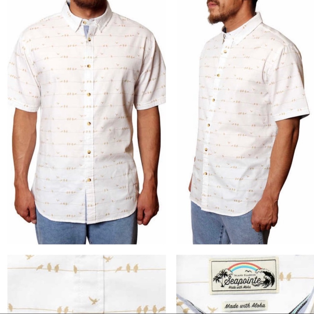 🆕 Seapointe Men's Hawaiian Tropical Shirt